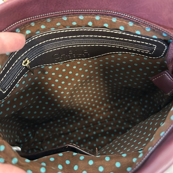 New CHALA Laser Cut Crossbody Bag Adjustable Strap Plum Purple faux‎ leather - Picture 7 of 13